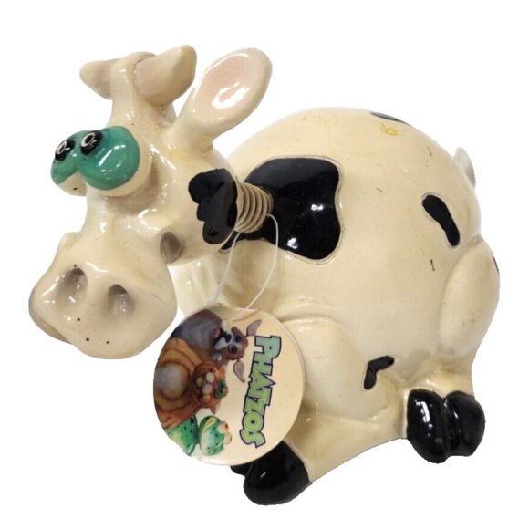 Vintage Exhart Phatzos Cow Wobbler Bobblehead Figurine Tim Twinkler Collection - Picture 1 of 10